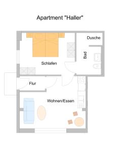 Půdorys ubytování Augusta-Refugium