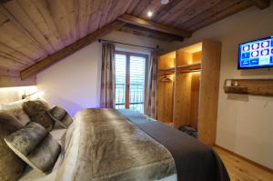 Televiisor ja/või meelelahutuskeskus majutusasutuses Chalets Petry Spa & Relax