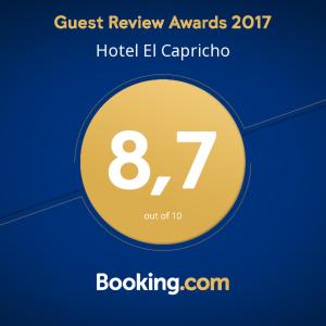 Hotel El Capricho tanúsítványa, márkajelzése vagy díja