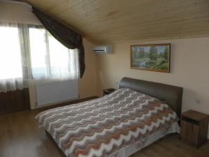 Postel nebo postele na pokoji v ubytování Котедж Silvia + 25 fotografií