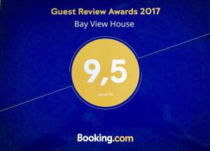 Certifikát, hodnocení, plakát nebo jiný dokument vystavený v ubytování Bay View House