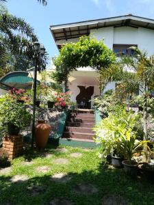 una casa con un montón de plantas en el patio en Samanala Garden Holiday Home, en Hikkaduwa