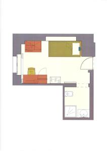 a floor plan of a house at Hotel Weißes Kreuz in Bregenz
