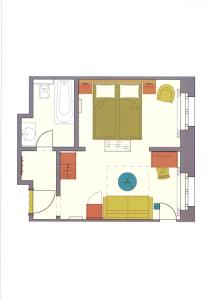 a floor plan of a house at Hotel Weißes Kreuz in Bregenz