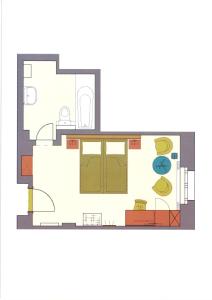 a floor plan of a house at Hotel Weißes Kreuz in Bregenz