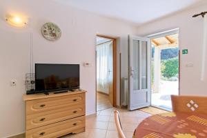 TV a/nebo společenská místnost v ubytování Apartmani Dorita