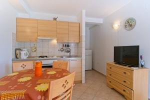 Kuchyň nebo kuchyňský kout v ubytování Apartmani Dorita