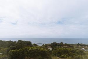a view of the ocean from a hill at Hospedagem Portal dos Vimes AL in São João