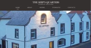 een schermafdruk van de website van roerkwartier bij The Ships Quarters in Eyemouth