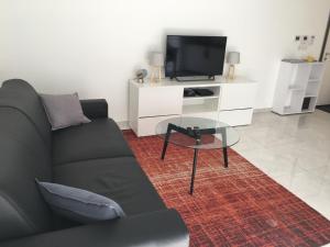 كاربي ديم في أنِسي: غرفة معيشة مع أريكة وتلفزيون