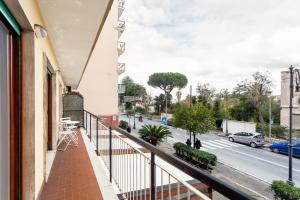 a balcony of a building with a view of a street at Matilde Home in Sorrento
