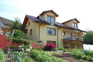 a house with a garden in front of it at Ferienwohnung Grosso in Gräfendorf