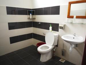 a bathroom with a toilet and a sink at Greenery Garden Concept Homestay in Kuantan