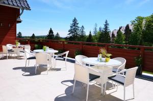 Balkón alebo terasa v ubytovaní Hotel Willa Odkrywców