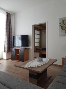 ウィーンにあるGerald`s Apartment 5のリビングルーム(コーヒーテーブル、薄型テレビ付)