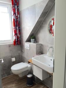 Koupelna v ubytování Ferienhaus Strandgut