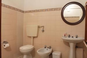 コンスタンシアにあるQuinta do Pinhalのバスルーム(トイレ、洗面台、鏡付)