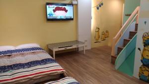 Postel nebo postele na pokoji v ubytování Star Moon Forest Inn