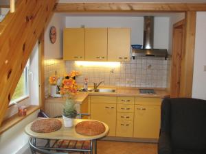 Küche/Küchenzeile in der Unterkunft Ferienhaus Schrammsteinblick