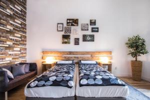 Posteľ alebo postele v izbe v ubytovaní 3 room apartment in the beautiful street