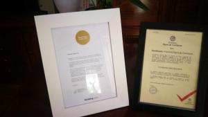 Certifikát, ocenenie alebo iný dokument vystavený v ubytovaní La Piedra Viva Agüimes , Siete hermanos