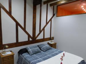 Giường trong phòng chung tại LAS CATEDRALES De SALAMANCA
