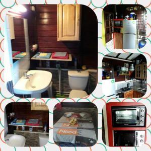 A kitchen or kitchenette at Gite Manmans