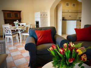 Posezení v ubytování Napostó Pihenőház - Sunnylake Suites