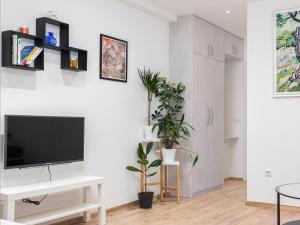 TV a/nebo společenská místnost v ubytování OLIVA 4 STARS