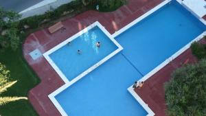 Vista sulla piscina di Apartamento primera línea de playa o su una piscina nei dintorni