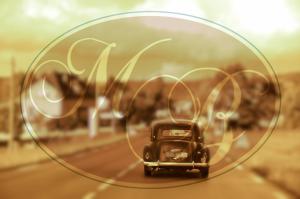 a reflection of a toy truck in a mirror at Le Mas Des Bories - Grand Perigueux in Antonne-et-Trigonant