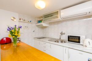 Kuchyň nebo kuchyňský kout v ubytování Apartments Simović