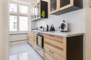 Kuchyň nebo kuchyňský kout v ubytování Apartament Kantaka