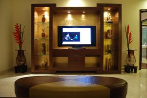 A television and/or entertainment centre at The Lalit Temple View