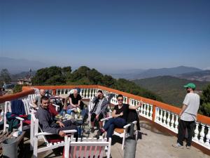 Ein allgemeiner Bergblick oder ein Berglick von des Hotels aus