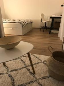 Posteľ alebo postele v izbe v ubytovaní SC design Home Apartman