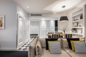 Χώρος καθιστικού στο Hotel Fabian