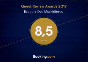 Certifikát, hodnocení, plakát nebo jiný dokument vystavený v ubytování Ecoparc Des Monédières