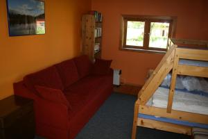 Postel nebo postele na pokoji v ubytování Ahornfarm Håkannäs