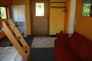 Postel nebo postele na pokoji v ubytování Ahornfarm Håkannäs