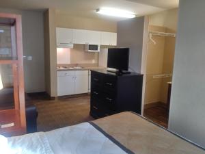 Kuchyň nebo kuchyňský kout v ubytování LoneStar Suites