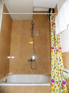 a shower in a bathroom with a bath tub at Hotel Royal in Ronda
