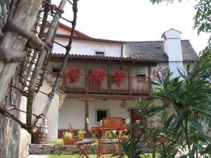 A garden outside Pliskovica Youth Hostel