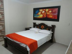 Postel nebo postele na pokoji v ubytování Hotel sol y Luna