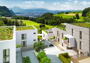 een weergave van een huis met uitzicht bij Apartment Villa Rigoletto in Salzburg