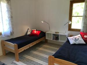 Una cama o camas en una habitación de Nya Matsas