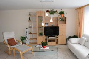 TV a/nebo společenská místnost v ubytování Haus Orta
