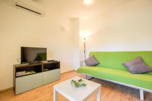 Televízia a/alebo spoločenská miestnosť v ubytovaní Apartmani Prodan 2