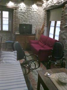 TV a/nebo společenská místnost v ubytování Hotel Rural La Enhorcadora