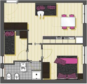 The floor plan of Kimberly House
